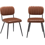 Lot de 2 chaises de séjour marron L56 cm - SPARTE