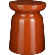 Stage Side Table - H45 x Ø35 cm - Cement - Orange