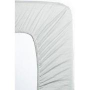 Hotel Home Collection - Jersey Hoeslaken - 80/90x200+30 cm - Zilver Gr...