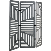 FUTURA - 3 Panelen Roomdivider - Donkergrijs/Lichtgrijs - Polyester