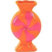 Flower Vase- Toffee Candy-Ceramic- Pink/ Orange -12x6,5x20cm