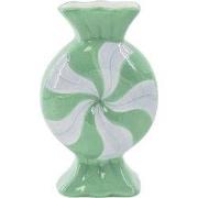 Flower Vase- Toffee Candy-Ceramic- Lilac/ Mint- 12x6,5x20cm