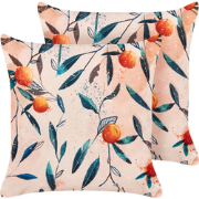 PIALPETTA - Tuinkussen set 2 - Koraalrood - 45 x 45 cm - Polyester