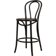Vienna Thonet No. 18 houten barkruk black stained - 65 cm