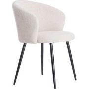 Light&living Eetkamerstoel 58x58x78 cm RADAJA crème+zwart - set van 2