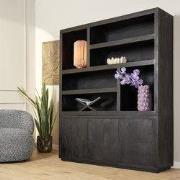 Starfurn - Vakkenkast Brussel - Zwart - 45x160x200 cm