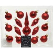 Figuur gl mini piek kerstrood 15st