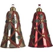 Klok glas ruit d7.5h11 cm assorti 2st