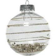 Kerstbal plc d8cm glitter beige a3