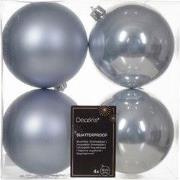 Kerstbal kunststof d10 cm mblw 4st kerst