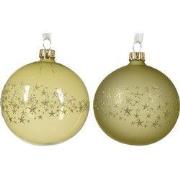 Kerstbal glas d8 cm pistache a2 kerst