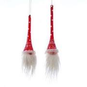 Ornament glas kabouter rood l25cm