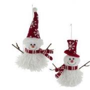 Ornament polyester sneeuwman l22.5cm