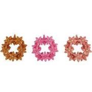 5.3 inch Star Wreath Orna X 3. I 5x5x10 cm kerstornament