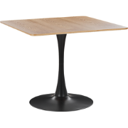 BOCA  - Ronde eettafel - Lichte houtkleur/Zwart - 90 cm - MDF