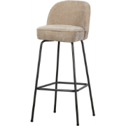 WOOOD Barstoel 80 cm 3D Vogue - Chenille - Zand - 89x50x55 cm