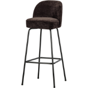 WOOOD Barstoel 80 cm 3D Vogue - Chenille - Donker Bruin -89x50x55