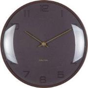 Karlsson - Wandklok Fuerte Dome - Earth brown- Ø30,5cm
