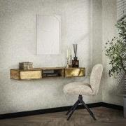 Mira Hangende Kaptafel Mango Zand Brass 123 cm