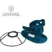 Gebreide Hanglamp Petrol -Small-Ø 15 cm