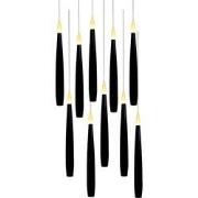 Kaars zwevend h15 cm zwart 10st