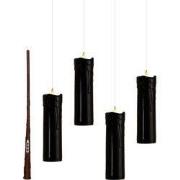 Kaars zwevend 18x5 cm zwart 4st