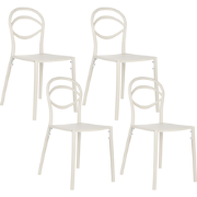 COVOLO - Tuinstoel set van 4 - Off-white - Polypropyleen