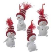 Snowman Resin with Knitted Hat 2.75 Inch