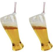 Ornament plastic bier glas l8.5cm I