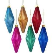 Glas heldere kleur diamond shape 6A 13 cm ornament