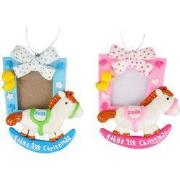 Claydough 2024 hobbelpaard fotolijst 13-14 cm ornament