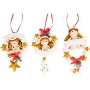 Claydough engel met krans 3A 13 cm ornament