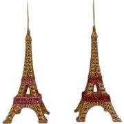 6 inch Eiffel Tower Ornament X 2. I 5x5x10 cm kerstornament