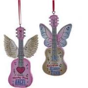 Gitaar met engelenvleugels 2A 9 cm ornament I