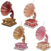 Plastic fonograaf 4A 10 cm ornament