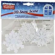 Sneeuw scene 3D sneeuwvlokken