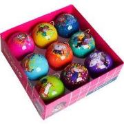 Box kerstbal plastic encanto l75mm 9st