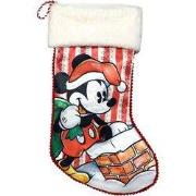 Kerstsok polyester Mickey schoorsteen 45 cm