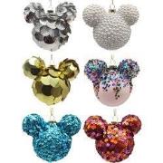 Kerstbal plastic Mickey oren speciaal 6A 8 cm