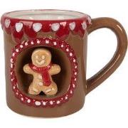 Clayre & Eef Mok 375 ml Bruin Keramiek Gingerbread man
