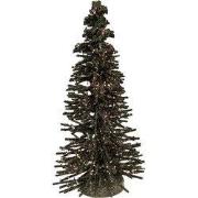 Clayre & Eef Kerstdecoratie Beeld Kerstboom Ø 14x25 cm Groen Hout