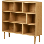 August eikenhouten boekenkast naturel - 112 x 105 cm