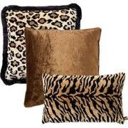 KUSSENSET | 3-delig | bruin, beige | Hoii | inclusief binnenkussens