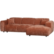 WOOOD Cloud Chaise Longue Bank Rechts - Chenille - Terra - 80x280x165