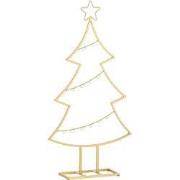 Mica Decorations Decoratie Kerstboom - L40 x B12 x H79 cm - IJzer - Go...