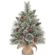 Vandans kerstboom met burlap groen frosted TIPS 42 h45xd30cm