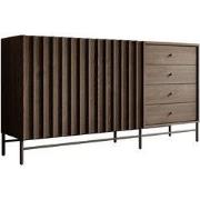 Meubella - Dressoir Paz - Donker eiken - 165 cm