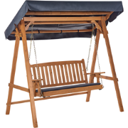 FIBBIALLA - Schommelbank - Donkergrijs - Vurenhout