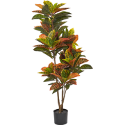 CODIAEUM - Kunstplant - Groen - 140 cm - Synthetisch materiaal