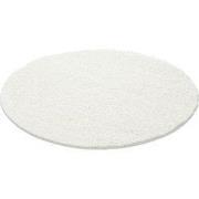 Tapijtenloods Basic Rond Shaggy vloerkleed Creme Hoogpolig- 200 CM RON...